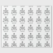 The Cat Hates Birthdays - Funny Cat Wrapping Paper Cadeaupapier (Vlak)