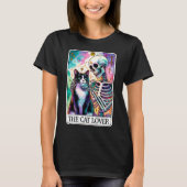 The Cat Lover Skelet Tarot Kaart T-shirt (Voorkant)