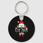 The Cat Mom Claus Christmas Matching Pajama Men Wo Sleutelhanger (Voorkant)
