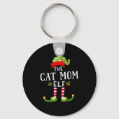 The Cat Mom Elf Christmas Matching Pajama Men Wome Sleutelhanger (Voorkant)