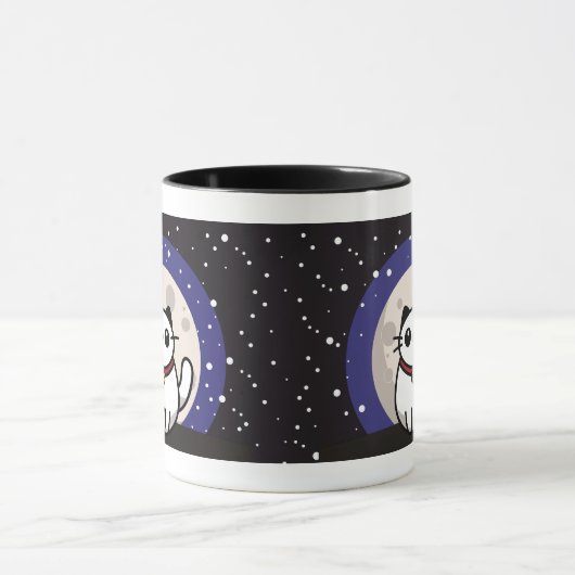 The Cat on the Moon Mug Mok (Midden)