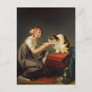 The Cat's Lunch Marguerite Gérard Art Briefkaart