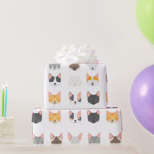 The Cat's Meow Cat Lover Verjaardags Wrapping Pape Cadeaupapier (Feestgeschenken)