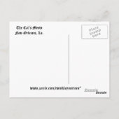 The Cat's Meow Nightclub in New Orleans Briefkaart (Achterkant)