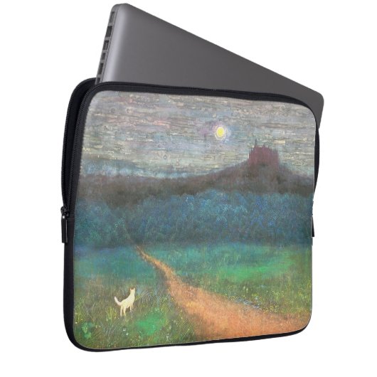 The Cat's Midnight Journey Laptop Sleeve (Voorkant Rechts)