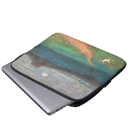 The Cat's Midnight Journey Laptop Sleeve (Voorkant onderkant)