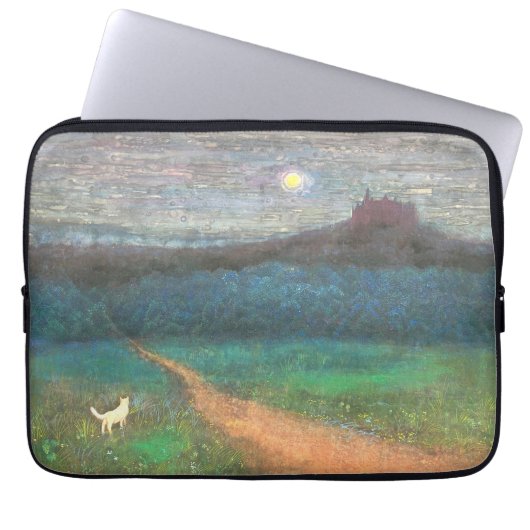The Cat's Midnight Journey Laptop Sleeve (Voorkant)