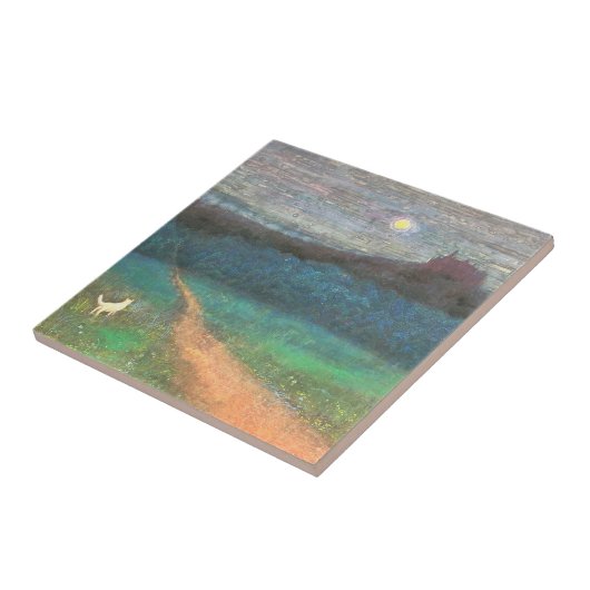 The Cat's Midnight Journey Tegeltje (Zijkant)