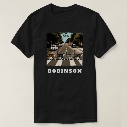The Cats Music Lover aangepaste naam gepersonalise T-shirt (Design voorkant)