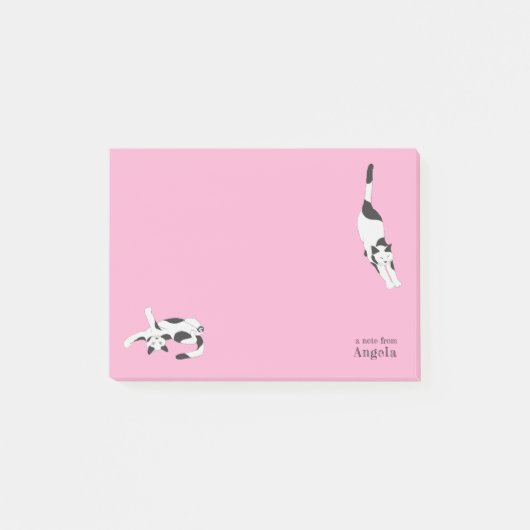 The Cats of cadstudios Pink Post-it® Notes (Voorkant)