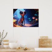 The Cave Dweller AI Alien  Poster (Keuken)