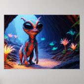 The Cave Dweller AI Alien  Poster (Voorkant)