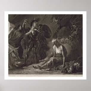 The Cave of Despair, van Spenser, gegraveerd door  Poster