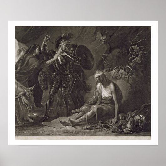 The Cave of Despair, van Spenser, gegraveerd door  Poster (Voorkant)