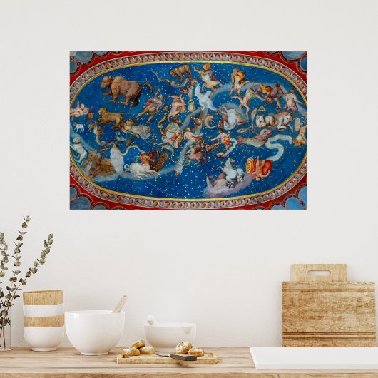 The Ceiling of the Sala Bologna, Celestial Map Poster (Keuken)