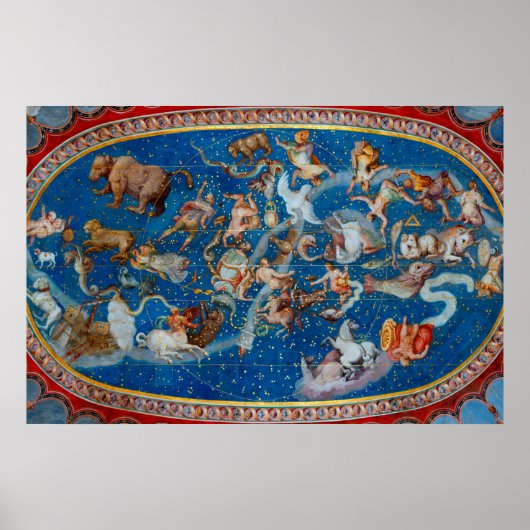 The Ceiling of the Sala Bologna, Celestial Map Poster (Voorkant)
