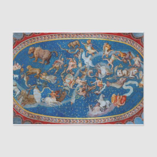 The Ceiling of the Sala Bologna, Celestial Map Tissuepapier (Voorkant)