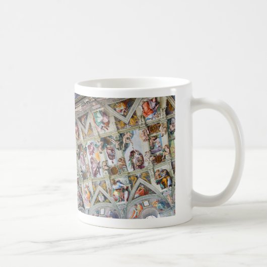 “ The ceiling of the Sistine Chapel ”,Michelangelo Koffiemok (Rechts)