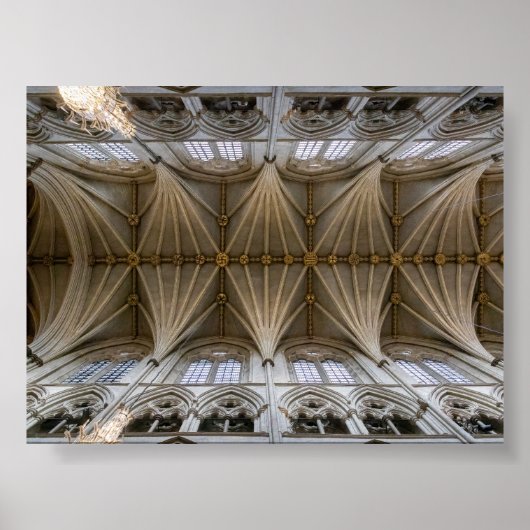 The ceiling of Westministera abbey Poster (Voorkant)