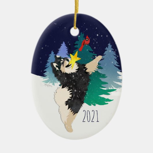 The Celestial Fins Lapphund 2021 Ornament (Voorkant)