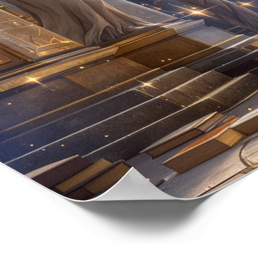 The Celestial Library: Where Magic Meets Knowledge Poster (Hoek)