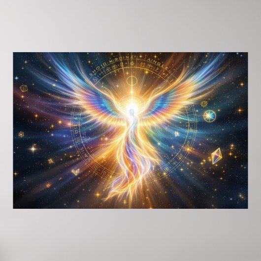 The Celestial Phoenix: Guardian of Ancient Wisdom Poster (Voorkant)