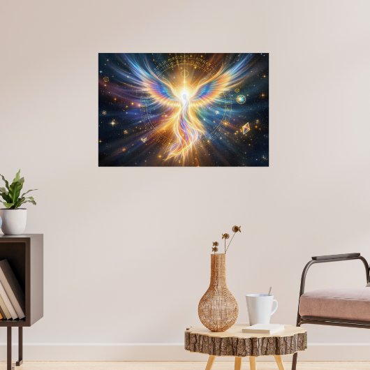The Celestial Phoenix: Guardian of Ancient Wisdom Poster (Woonkamer 3)