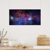 The central region of the Milky Way galaxy Poster (Keuken)
