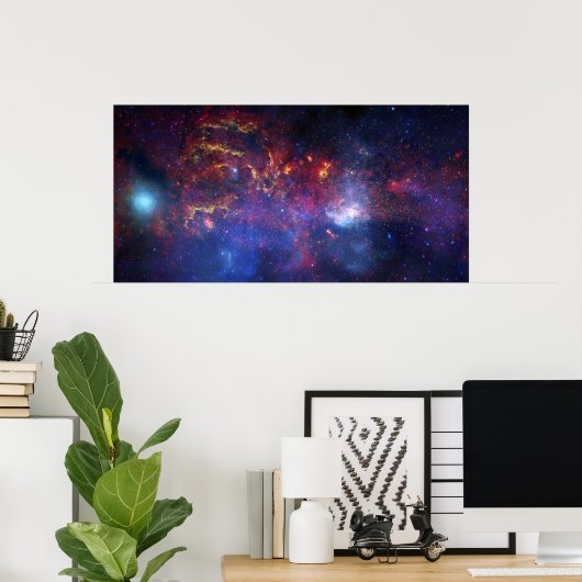 The central region of the Milky Way galaxy Poster (Thuiskantoor)