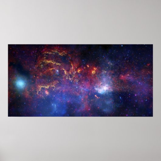 The central region of the Milky Way galaxy Poster (Voorkant)
