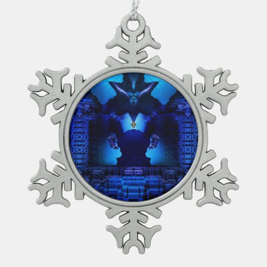 The Chamber of Talidos Pewter Snowflake Ornament (Voorkant)