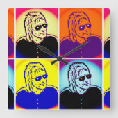 The Changing Man Vierkante Klok (Voorkant)