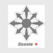 The Chaos Star - v2 (grijs) Sticker (Vel)