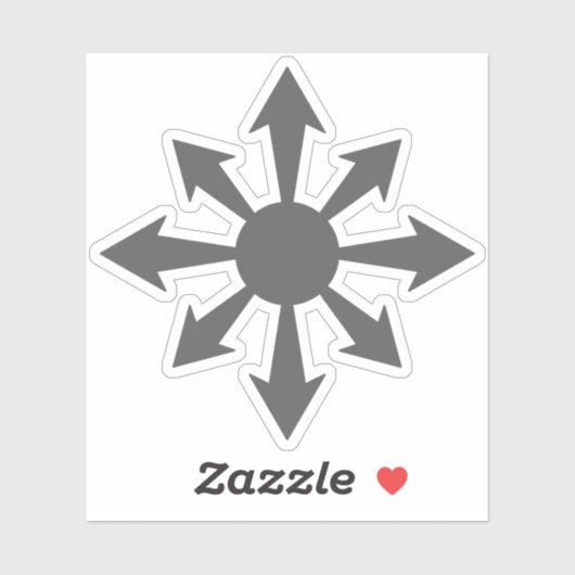 The Chaos Star - v2 (grijs) Sticker (Vel)