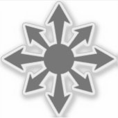 The Chaos Star - v2 (grijs) Sticker (Voorkant)