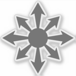 The Chaos Star - v2 (grijs) Sticker