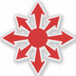 The Chaos Star - v2 (rood) Sticker