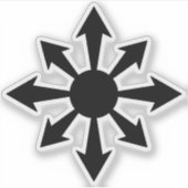 The Chaos Star - v2 (zwart) Sticker (Voorkant)