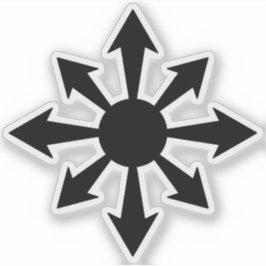 The Chaos Star - v2 (zwart) Sticker