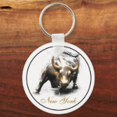 "The Charging Bull" - New York Sleutelhanger (Voorkant)