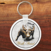 'The Charging Bull' - New York- Wall Street Sleutelhanger (Voorkant)