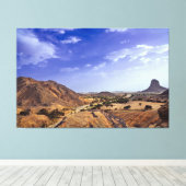The charming beauty of desert nature under a blue canvas afdruk (Insitu (Houten vloer))