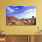 The charming beauty of desert nature under a blue canvas afdruk (Insitu (Woonkamer))