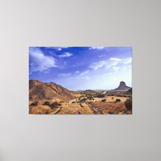 The charming beauty of desert nature under a blue canvas afdruk (Voorkant)