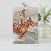 “The Chase” Westerse kunst van Edward Borein Bedankkaart (Staand voorkant)