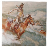 “The Chase” Westerse kunst van Edward Borein Tegeltje (Voorkant)