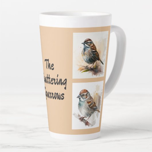 The Chattering Sparrows - Mahjong Referentie Latte Mok (Rechterhoek)