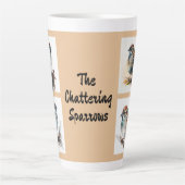 The Chattering Sparrows - Mahjong Referentie Latte Mok (Voorkant)