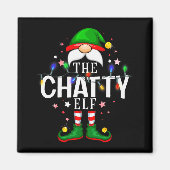 The Chatty Elf Christmas Family Pajama Party  Magneet (Voorkant)