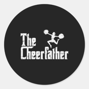 The Cheer Father Funny Cheerleader Dad Vaderdag Ronde Sticker